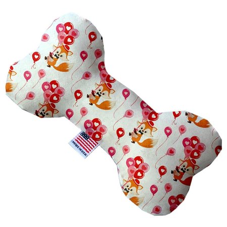 MIRAGE PET PRODUCTS Fox Balloons Canvas Bone Dog Toy 8 in. 1365-CTYBN8